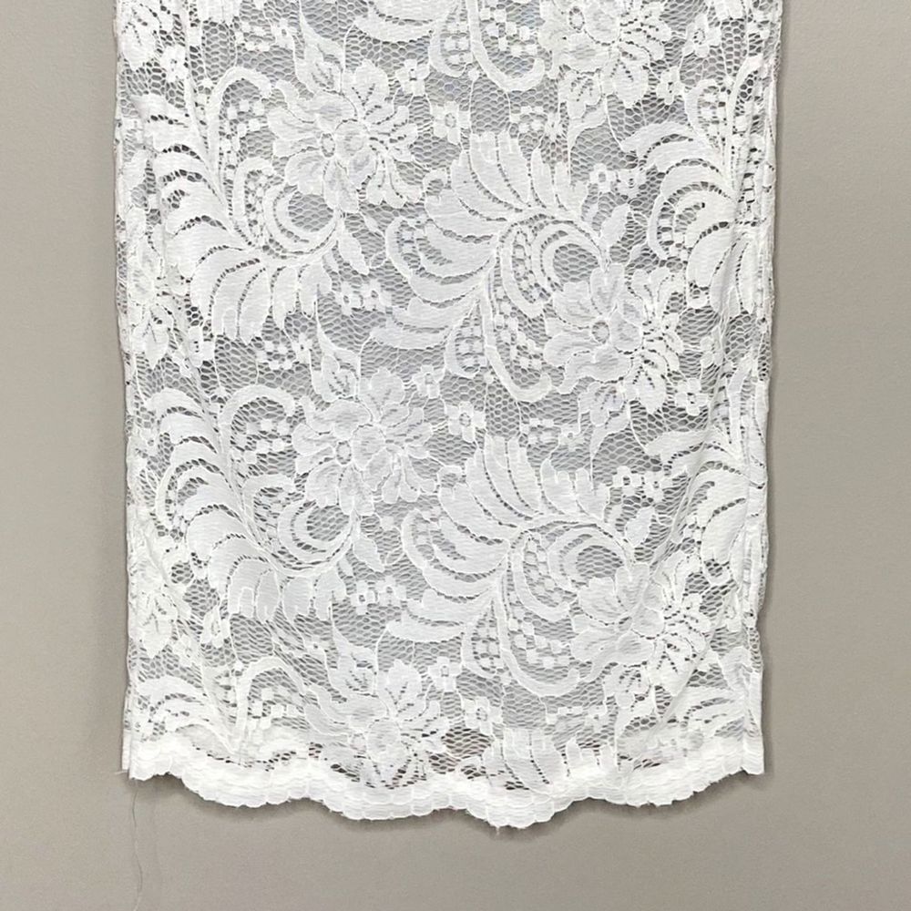 NWT English Factory Lace Midi Skirt White Gray S - Picture 3 of 8